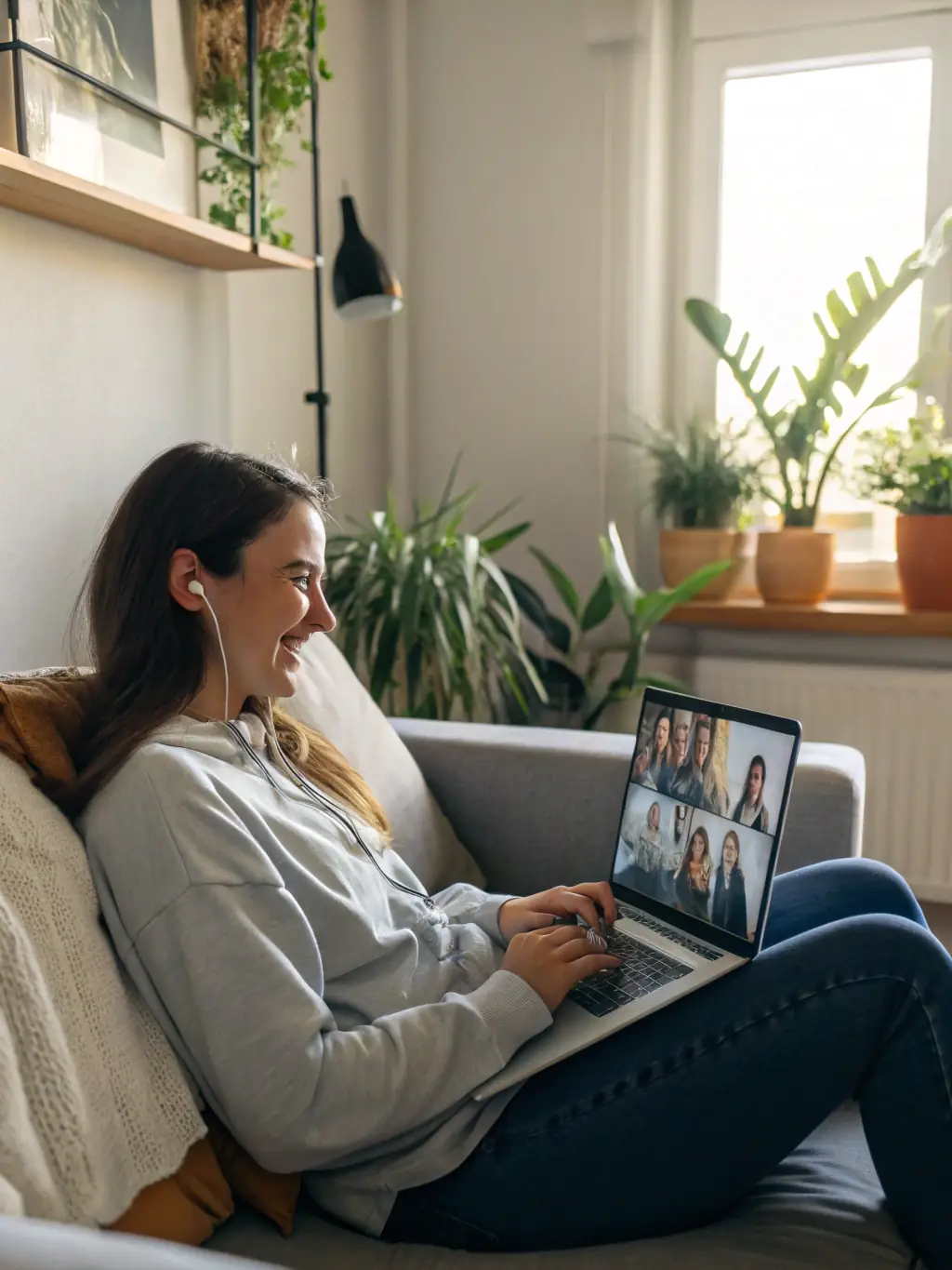 A nutritionist providing dietary advice to a family during a virtual session, showcasing the nutrition guidance services.